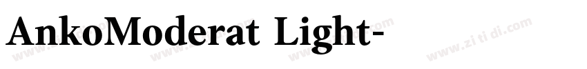 AnkoModerat Light字体转换